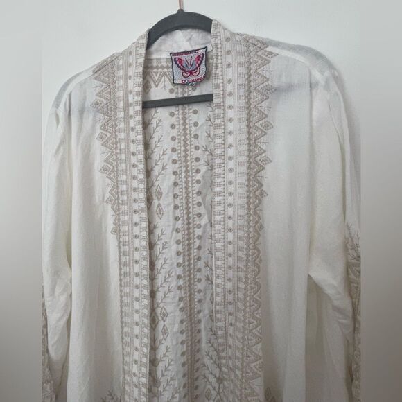 Johnny Was Jacket Womens Cami Embroidered Linen Kimono Size XXL - Picture 7 of 8